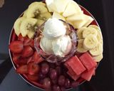 Hình bước làm 5 của món Lẩu kem chocolate trái cây tươi