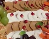 A picture of step 5 of Peanut Butter Board with cream cheese & pancakes.