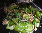 Foto langkah ke 5 dari resep Nasi kua chai vegetarian aka nasi sawi pahit vegetarian.