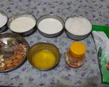 A picture of step 1 of Rava decicated coconut dry fruits  modak.