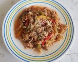 Foto del paso 5 de la receta: Pasta con salsa de pavo, pimientos y champiñones