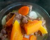 Hình bước làm 4 của món Sườn heo hầm đu đủ + củ cải