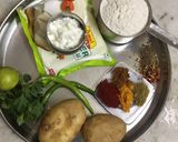 A picture of step 1 of Chur chur Naan.