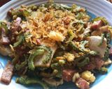 รูปขั้นตอนการทำที่ 6 ของ แฮมสแปมกับมะระผัดไข่