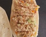 A picture of step 4 of My Tuna,Celery +Avocado foccacia Sandwich 😍.