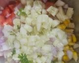 A picture of step 3 of Corn chaat.