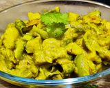 A picture of step 8 of Capsicum aloo.