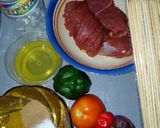 A picture of step 1 of Steak kebab.