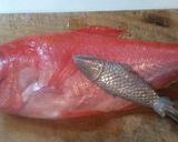 A picture of step 1 of Red Snapper Nitsuke.