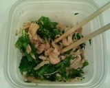 A picture of step 5 of Super Quick Mustard Green and Tuna Aemono Salad.