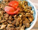 A picture of step 6 of Negi Miso Don (Minced Meat and Miso Rice Bowl).