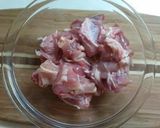 A picture of step 1 of Karaage (Japanese-style Fried Chicken).