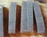 A picture of step 1 of Pork and Konnyaku Rolls .