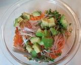 A picture of step 3 of Carrot, Avocado and Sprout Salad.