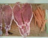 A picture of step 1 of Carrot and Green Onion Pork Rolls.