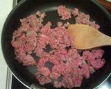 A picture of step 3 of Negi Miso Don (Minced Meat and Miso Rice Bowl).