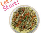 Hình bước làm 8 của món Pizza trứng nấm