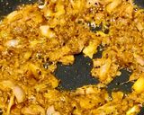 A picture of step 3 of Vegetarian fish with banana curry.
