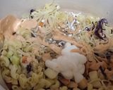 A picture of step 2 of Pizza Hut style Salad.