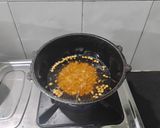 A picture of step 2 of Fried Gram Dal.