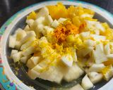Foto del paso 1 de la receta: Budín de peras y naranjas con aceite