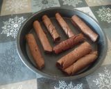 A picture of step 6 of Chocholate Wafer Rolls.