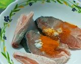 A picture of step 1 of Traditional Bengali Chital Fish Kalia Clown Knife fish gravy.