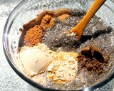 A picture of step 1 of Peaches N' Cream-Cobbler Chia Pudding.