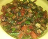 A picture of step 2 of Masala Bhindi.