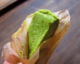 A picture of step 8 of Green Tea Cheesecake Bars.