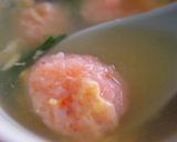 A picture of step 6 of Shrimp Ball Soup.