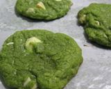 A picture of step 6 of Matcha Green Tea and White Chocolate Cookies.