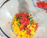 A picture of step 12 of Mango and Chickpeas Salsa puffs.