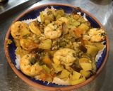 Une image de l'étape 14 de Gambas géantes à l'ananas, aubergine et tomates cerises.
