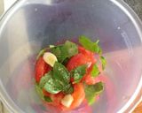 A picture of step 1 of Riccioli with Red Mullet and Trapanese Pesto.