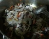 A picture of step 5 of Arroz con Mariscos (Peruvian Seafood Rice).