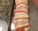 A picture of step 3 of Bacon wrapped venison dawgs.