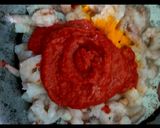 A picture of step 4 of Prawns masala fry.