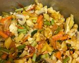 A picture of step 4 of Mix vegetables kurma / healthy kurma for kids.