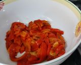 A picture of step 3 of Roasted Red Pepper, Aubergine and Onion Salad (Escalivada).