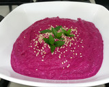 A picture of step 2 of Beetroot dip.