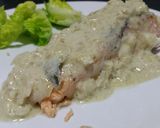 A picture of step 13 of Baked salmon in blue cheese creamy paradise.