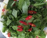 Hình bước làm 4 của món Nộm hoa chuối
