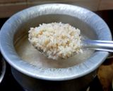 A picture of step 5 of Karela vadi matta/ red rice.