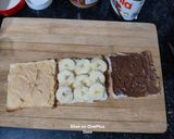 A picture of step 2 of 5 minute Peanut Butter & Nutella Sandwich.
