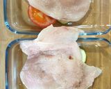 Foto del paso 1 de la receta: Pechuga de pollo rellena al microondas