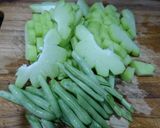 Hình bước làm 1 của món Susu đậu cô ve luộc chấm chao