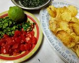 A picture of step 1 of Potato chips Chaat.