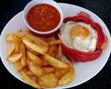 A picture of step 6 of My Simple Gammon,Fried Egg,Homemade Chips & Beans.😃.