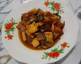 Foto langkah ke 6 dari resep Tumis Kikil Terong Tahu Cabe Hijau.